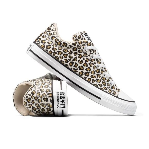 Converse -  Adult Street Low Top Cheetah Sneakers - C Cream - Picture 5 of 5
